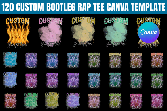 Download 120 Custom Bootleg Rap Tee Template - Premium Bundle