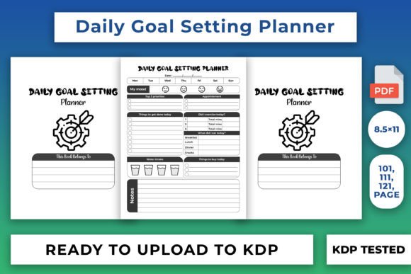 Download Daily Goal Setting Planner KDP Interior - Goal setting planner Collection