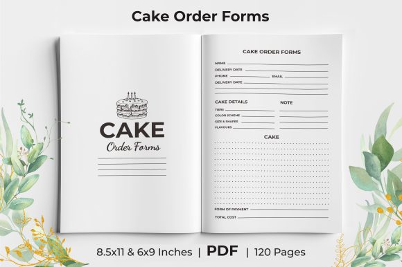 Download Cake Order Form KDP Template - Kdp template Collection